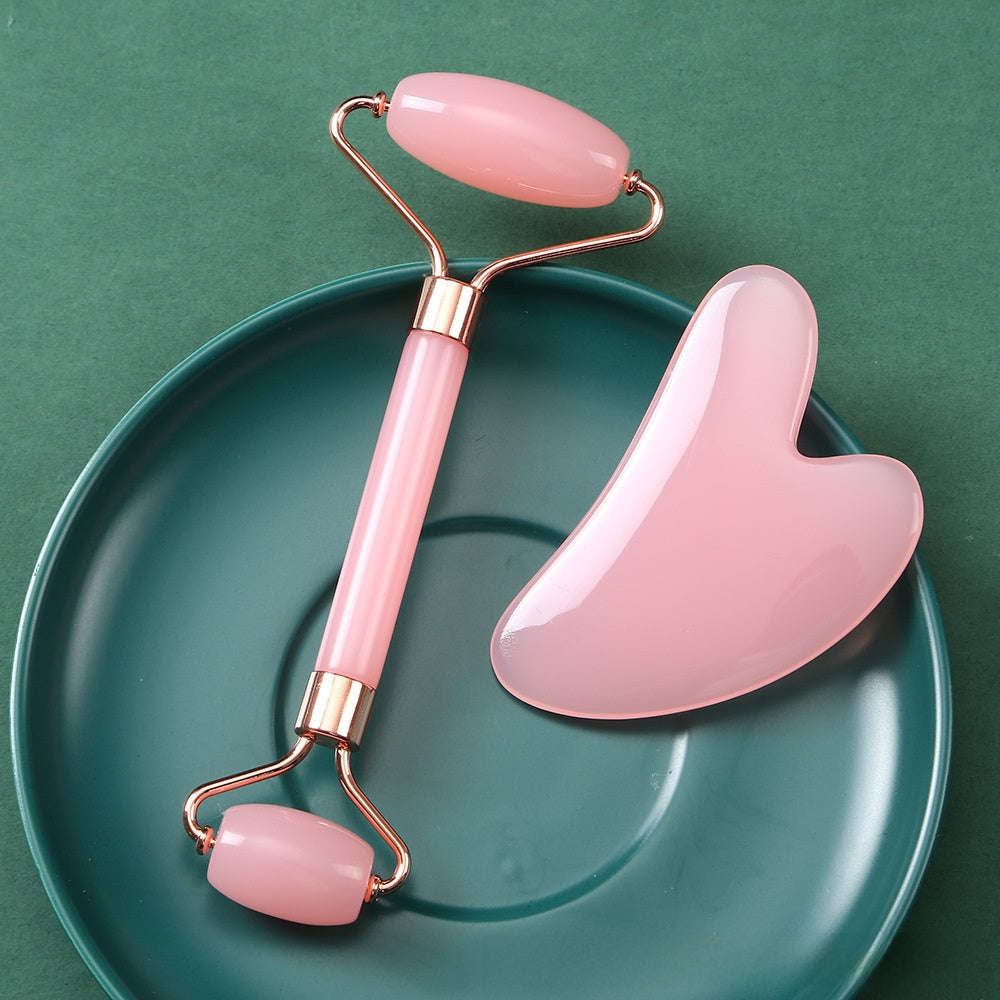 Jade roller and Gua-sha scraper for face sculpting
