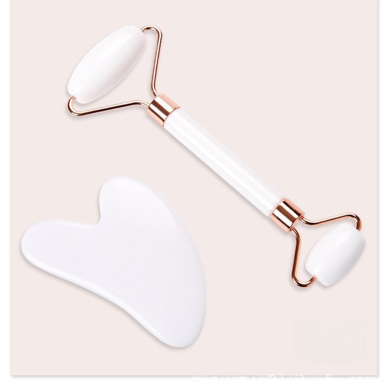 Jade roller and Gua-sha scraper for face sculpting