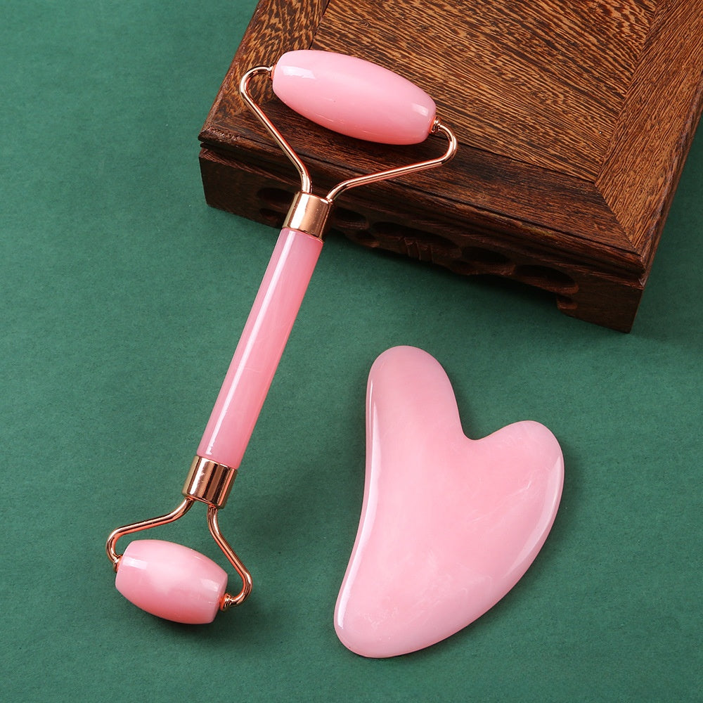 Jade roller and Gua-sha scraper for face sculpting