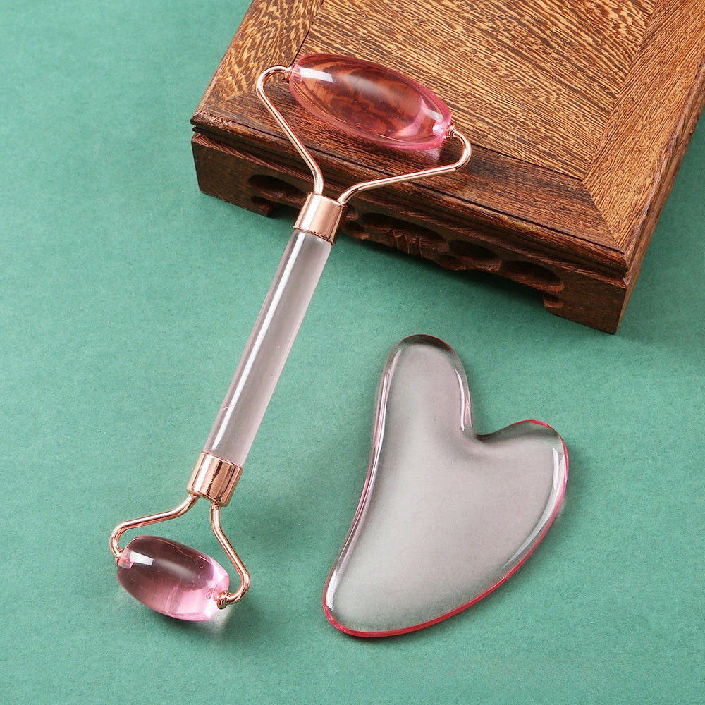 Jade roller and Gua-sha scraper for face sculpting