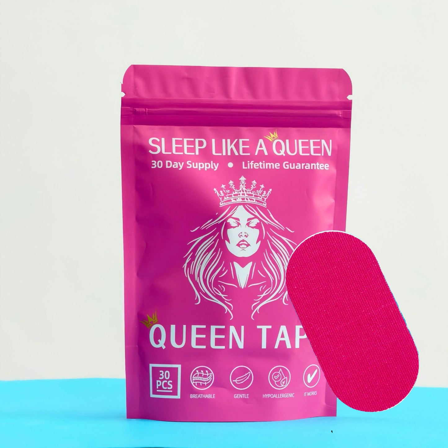 Sleep tape to prevent mouth breathing